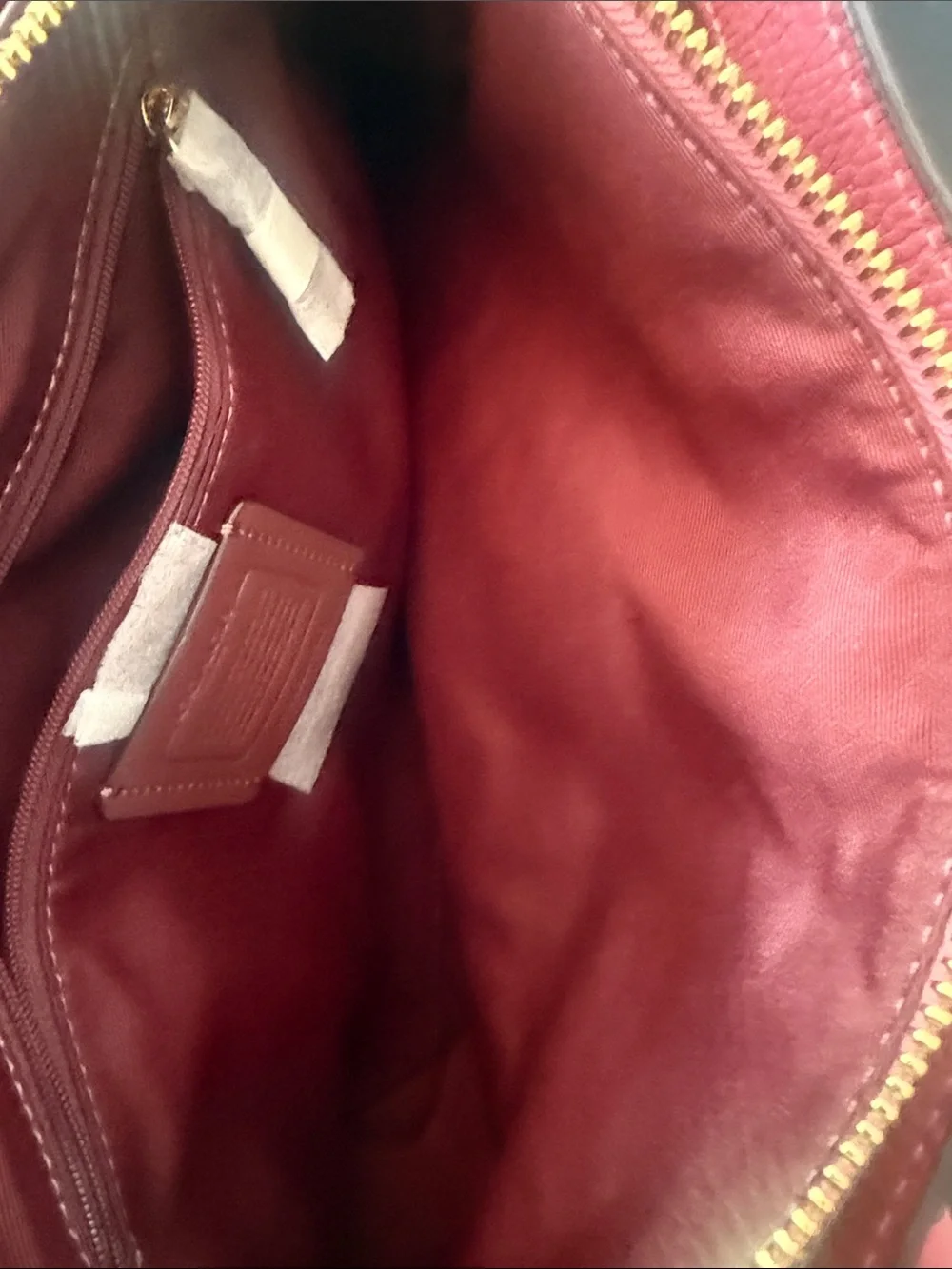 NWT Coach Pink Pebbled Leather Crossbody Satchel with Gold Hardware